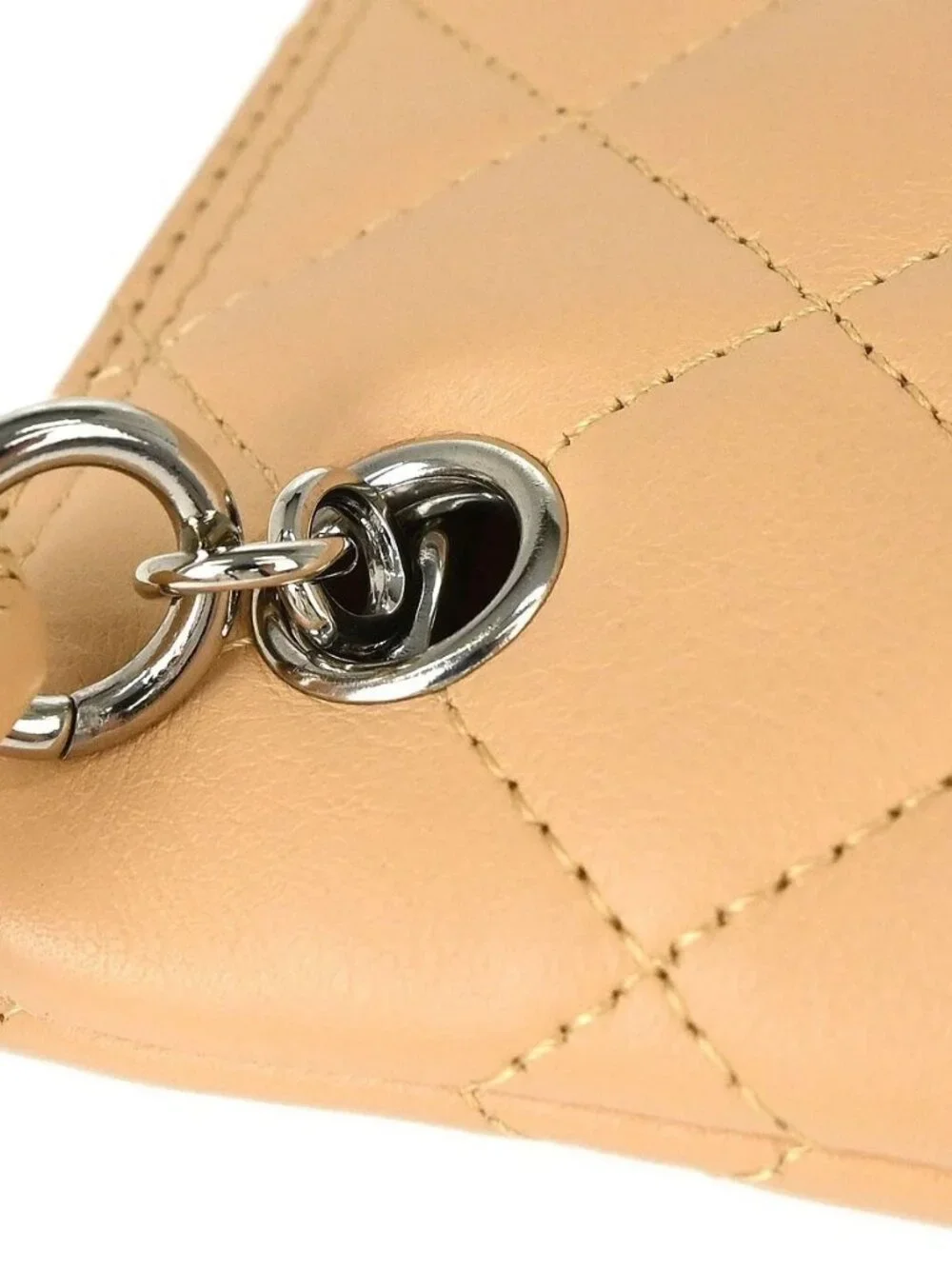 Chanel Beige Calfskin Cambon Ligne Shoulder Bag 197261